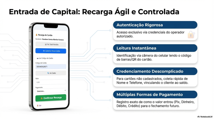 Tela de recarga via celular